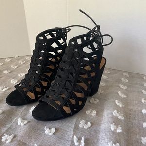 Black wedge heels size 7